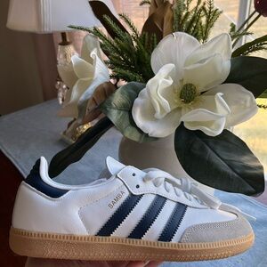 Adidas Samba White Indigo Gum Sneakers 6